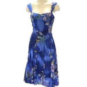Elana Kattan floral sleeveless midi dress NWT size XS